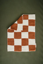 Load image into Gallery viewer, Rust Checkered Plush Blanket