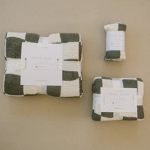 Load image into Gallery viewer, Green Checkered Plush Blanket