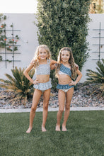 Load image into Gallery viewer, Cream Berry Ruffle Shoulder Bikini Set