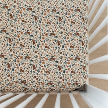 Load image into Gallery viewer, Harvest Floral Muslin Crib Sheet