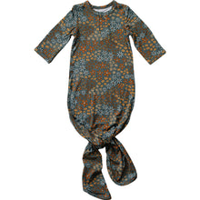 Load image into Gallery viewer, Navy Floral Bamboo Knot Gown