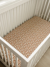 Load image into Gallery viewer, Cream Magnolia Bamboo Stretch Crib Sheet