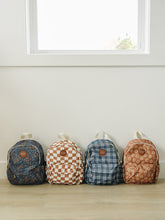 Load image into Gallery viewer, Rust Wavy Checkered Mini Backpack