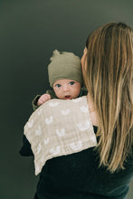 Load image into Gallery viewer, Olive Bamboo Newborn Knot Hat
