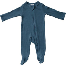 Load image into Gallery viewer, Navy Organic Cotton Ribbed Zipper
