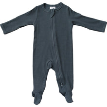 Load image into Gallery viewer, Charcoal Organic Cotton Ribbed Zipper
