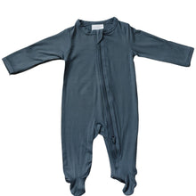 Load image into Gallery viewer, Charcoal Bamboo Footed Zipper
