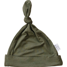 Load image into Gallery viewer, Olive Bamboo Newborn Knot Hat
