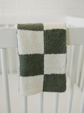 Load image into Gallery viewer, Green Checkered Plush Blanket
