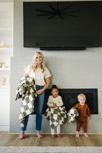 Load image into Gallery viewer, Green Checkered Plush Blanket

