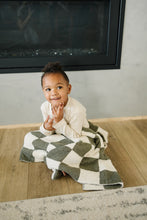 Load image into Gallery viewer, Green Checkered Plush Blanket

