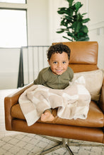 Load image into Gallery viewer, Taupe Checkered Plush Blanket
