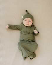 Load image into Gallery viewer, Olive Bamboo Newborn Knot Hat
