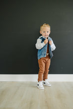Load image into Gallery viewer, Mebie Baby Hooded Jean Jacket
