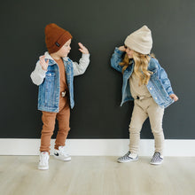 Load image into Gallery viewer, Mebie Baby Hooded Jean Jacket

