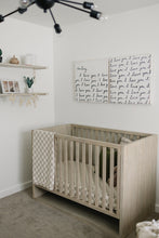 Load image into Gallery viewer, Taupe Checkered Muslin Crib Sheet
