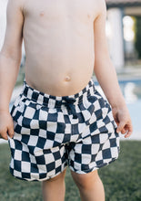 Load image into Gallery viewer, Wavy Checkered Swim Shorts
