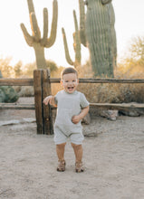 Load image into Gallery viewer, Heather Grey Pocket Knit Overalls
