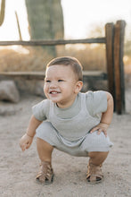 Load image into Gallery viewer, Heather Grey Pocket Knit Overalls
