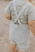Load image into Gallery viewer, Heather Grey Pocket Knit Overalls
