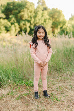 Load image into Gallery viewer, Pink Ribbon Ruffle French Terry Set
