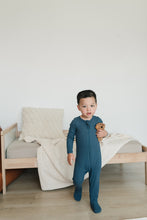 Load image into Gallery viewer, Navy Organic Cotton Ribbed Zipper
