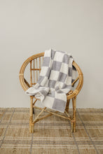 Load image into Gallery viewer, Grey Checkered Plush Blanket
