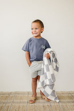 Load image into Gallery viewer, Grey Checkered Plush Blanket
