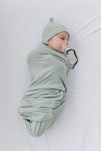 Load image into Gallery viewer, Sage Bamboo Newborn Knot Hat
