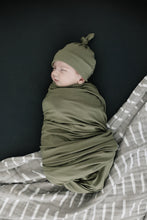 Load image into Gallery viewer, Olive Bamboo Newborn Knot Hat
