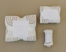 Load image into Gallery viewer, Taupe Rainbow Plush Blanket

