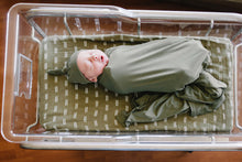 Load image into Gallery viewer, Olive Bamboo Newborn Knot Hat
