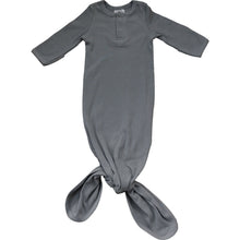 Load image into Gallery viewer, Grey Organic Cotton Ribbed Knot Gown
