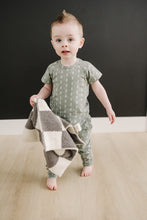 Load image into Gallery viewer, Charcoal Checkered Plush Blanket
