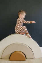 Load image into Gallery viewer, Rust Checkered Ribbed Bamboo Cozy Set
