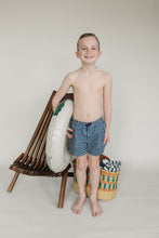 Load image into Gallery viewer, Navy Gingham Swim Shorts
