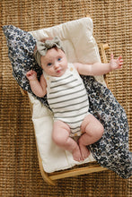 Load image into Gallery viewer, Sage Stripe Knit Bubble Romper
