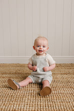 Load image into Gallery viewer, Heather Grey Pocket Knit Overalls
