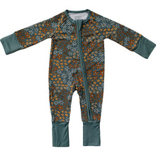 Load image into Gallery viewer, Navy Floral Bamboo Zipper
