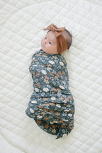 Load image into Gallery viewer, Midnight Floral Muslin Swaddle Blanket
