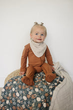 Load image into Gallery viewer, Taupe Stripe Muslin Bib
