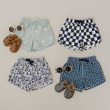 Load image into Gallery viewer, Navy Gingham Swim Shorts
