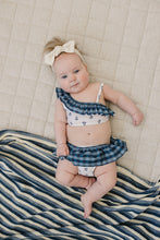 Load image into Gallery viewer, Cream Berry Ruffle Shoulder Bikini Set
