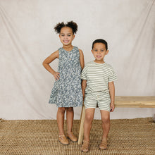 Load image into Gallery viewer, Sage Stripe Button Short Set
