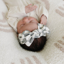 Load image into Gallery viewer, Light Green Checkered Bamboo Head Wrap
