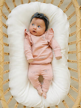 Load image into Gallery viewer, Pink Ribbon Ruffle French Terry Set

