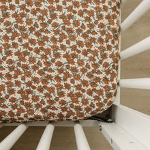 Load image into Gallery viewer, Cream Magnolia Bamboo Stretch Crib Sheet
