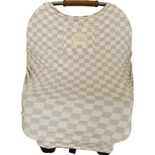 Load image into Gallery viewer, Taupe Checkered Bamboo Multi-Use Cover
