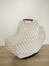 Load image into Gallery viewer, Taupe Checkered Bamboo Multi-Use Cover
