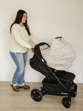 Load image into Gallery viewer, Taupe Checkered Bamboo Multi-Use Cover
